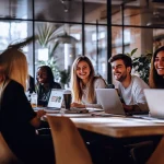 Human Face, Indoors, Group, Technology, Smile